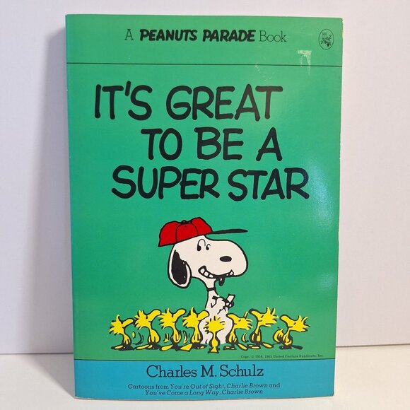 Its Great To Be A Super Star Peanuts Parade Book Charles Schulz 1979 Vintage - Picture 1 of 8